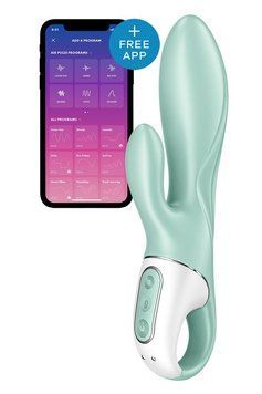 Смарт вибратор-кролик Satisfyer Air Pump Bunny 5+ с надувающимся стволом для вагинальной и клиторальной стимуляции SO6718 фото