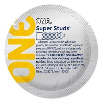 Презервативы ONE Super Studs с точечным рельефом и лубрикантом, 1 шт SX0777 фото