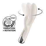 Вибратор-кролик с ротацией Satisfyer Spinning Rabbit 1 бежевый, 3 мотора для стимуляции клитора и точки G SX0563 фото