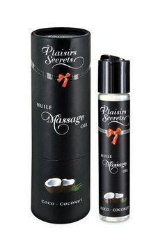 Масажна олія Plaisirs Secrets Coconut з афродизіаками, їстівна, у подарунковій упаковці SO1838 фото