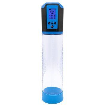 Автоматична вакуумна помпа Men Powerup Passion Pump Blue з LED-табло, перезаряджувана, 8 режимів SO6298 фото