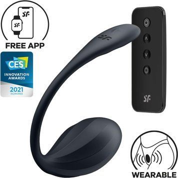 Смарт-віброяйце Satisfyer Ribbed Petal Connect App &mdash; керування зі смартфона та пультом ДУ SX1221 фото