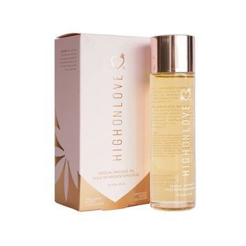 Масажна олія HighOnLove Massage Oil з олією насіння конопель Decadent White Chocolate SO3056 фото