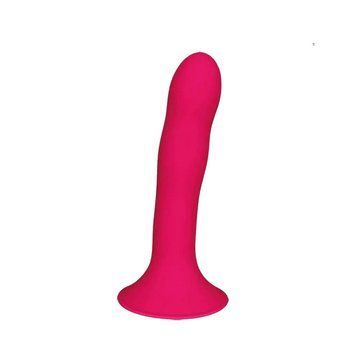 Дилдо с термореактивным эффектом Adrien Lastic Hitsens с присоской, для страпона и использования внутри, диаметр 3,7 см, длина 17,8 см, 4 Pink AD24041 фото