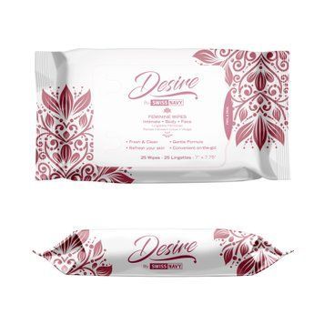 Женские очищающие салфетки Desire by Swiss Navy Feminine Wipes для тела, лица и интимной гигиены, 25 шт SO5652 фото
