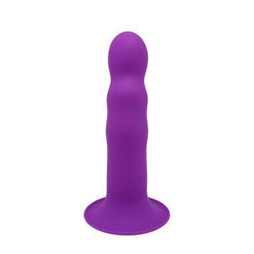 Дилдо с термореактивной гибкостью на присоске Adrien Lastic Hitsens 3, фиолетовое, для страпона, диаметр 4,1 см, длина 18,2 см AD24023 фото