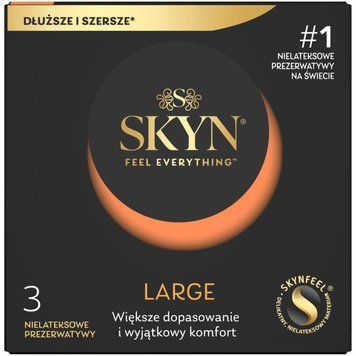 Безлатексні преміум-презервативи SKYN Large збільшеного розміру, 3 шт SX2382 фото