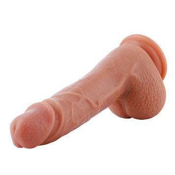 фаллоимитатор для секс-машин Hismith двухслойный силиконовый 8.3" 2-layers Silicone Flesh Dildo, KlicLok совместимость SO6204 фото