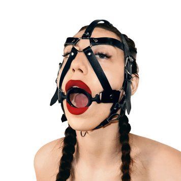 Кляп-маска з силіконовим кільцем Art of Sex Tamer для BDSM практик SO9664 фото