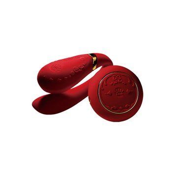 Смартвібратор для пар Zalo Fanfan set Bright Red з пультом ДК SO6673 фото