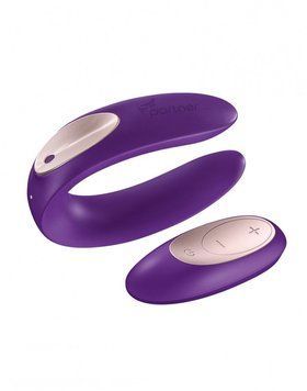 Вібратор для пар Satisfyer Double Plus Remote з пультом ДК та двома двигунами (U-подібний) SO2021 фото