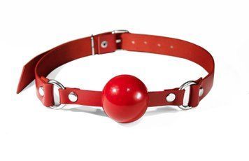 Кляп силіконовий Feral Feelings Silicon Ball Gag &mdash; червоний ремінець і червона кулька SO8267 фото