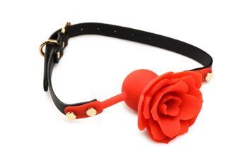 Силіконовий кляп із трояндою Master Series Blossom Silicone Rose Gag SO8801 фото