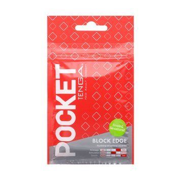 Мастурбатор Tenga Pocket Block Edge з лубрикантом SO5596 фото