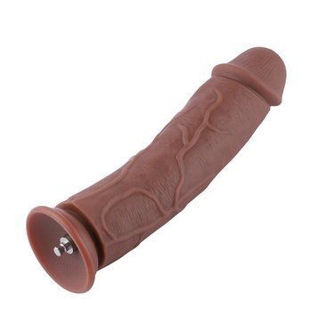 Силіконовий фалоімітатор для секс-машин Hismith Silicone Dildo, система KlicLok SO6208 фото