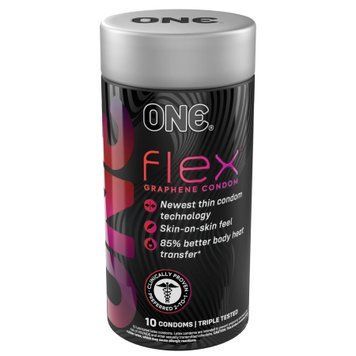 Презервативы ONE Flex Graphene супертонкие очень прочные, 10 шт, в подарочной упаковке-тубус SX0787 фото