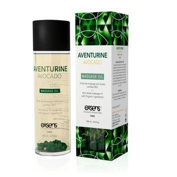 Масажна олія Exsens Aventurine Avocado проти стресу з авантюрином для тіла SO2377 фото