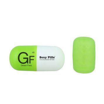 Міні-мастурбатор &laquo;пігулка&raquo; Love To Love SEXY PILLS GREEN FEEZ для індивідуальних інтимних ігор SO1373 фото