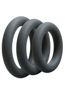 Набір ерекційних кілець Doc Johnson OptiMALE 3 C-Ring Thick без вібрації SO4008 фото