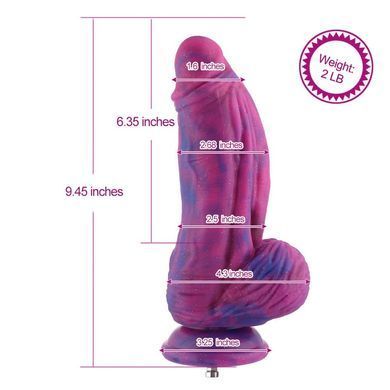 Фалоімітатор для секс-машин Hismith Silicone Fantasy Series Dildo з системою кріплення KlicLok SO6214 фото