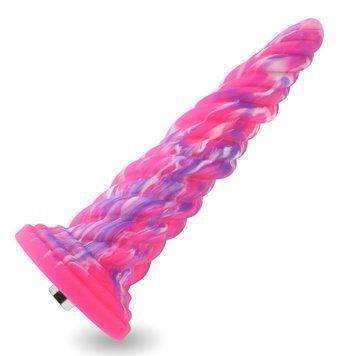 Фалоімітатор для секс-машин Hismith Silicone Dildo rose Monster Series з системою KlicLok SO6215 фото