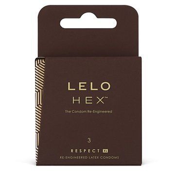 Презервативы LELO HEX Condoms Respect XL, увеличенный размер, тонкие и сверхпрочные, 3 шт. SO8132 фото