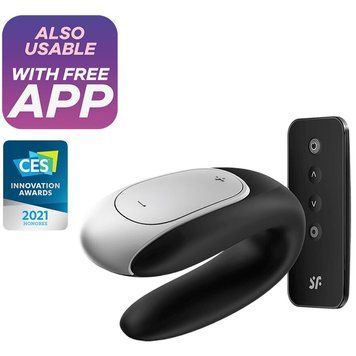 Смартвібратор для пар Satisfyer Double Fun з пультом дистанційного керування SO5058 фото