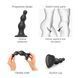 Насадка для страпона Strap-On-Me Dildo Plug Beads із присоскою SO8984 фото 3