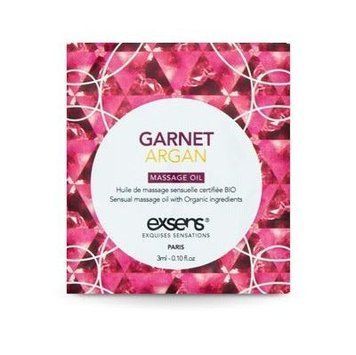 Пробник масажної олії Exsens Garnet Argan з ароматом гранату та арганом для інтимного масажу SO2382 фото