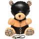 Плюшевий ведмедик БДСМ HOODED Teddy Bear у шкіряному капюшоні з повідцем SO9815 фото 1