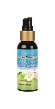 Змазка на водній основі Sensuva Natural Water-Based Apple Candy &mdash; без гліцерину та парабенів, з дозатором SO3219 фото