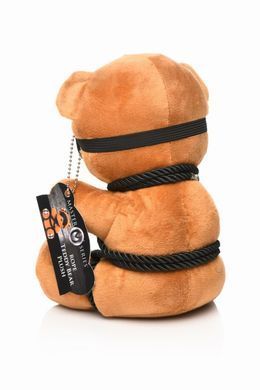 Плюшевий ведмедик ROPE Teddy Bear БДСМ у шкіряній масці та обв&rsquo;язці SO9816 фото