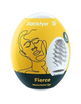 Самозмащувальний мастурбатор- яйце Satisfyer Masturbator Egg Fierce для стимуляції без додаткового змащення одноразовий SO5522 фото