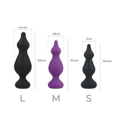 Анальна пробка Adrien Lastic Amuse Medium Purple з плавними переходами AD20273 фото