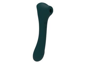 Вакуумний кліторальний стимулятор 2-в-1 Alive Quiver Teal оновлена модель SO6018 фото