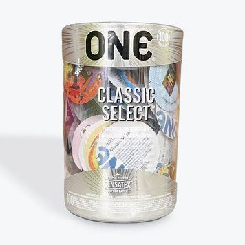 Набор презервативов ONE Classic Select Contest Collection со смазкой, 100 шт, упаковка-тубус SX0739 фото