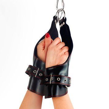 Поручі для підвісу Art of Sex Fetish Hand Cuffs для фіксації зап&rsquo;ясть, натуральна шкіра SO5181 фото