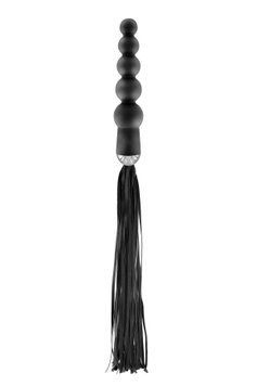 Флоггер с ручкой-анальными бусами Fetish Tentation Whip with Rosary Handle для БДСМ-игр и порки SO4046 фото