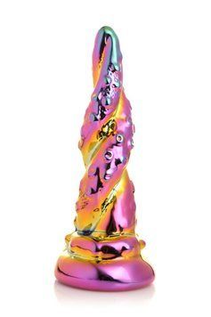 Фаллоимитатор из фэнтезийного стекла Creature Cocks Enchanting Rainbow Glass Dildo, 16 см, боросиликатное стекло, для стимуляции для нее SX2223 фото