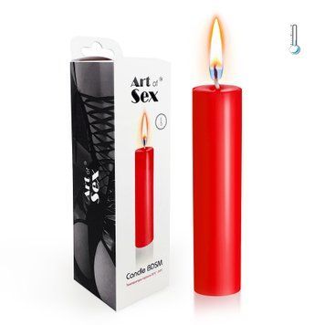 BDSM свеча для wax play Art of Sex низкотемпературная красная, 15 см SO5957 фото