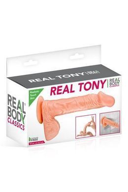 Фалоімітатор Real Body Real Tony з присоскою, TPE, 3,5 см SO1893 фото