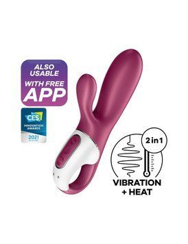 Смарт-вибратор кролик с подогревом Satisfyer Hot Bunny с гибким отростком и управлением через приложение Satisfyer Connect SO6086 фото