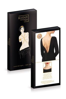 Кольє на спину Bijoux Pour Toi Julie Gold з підвіскою-стразою SO4033 фото