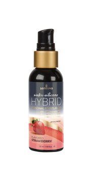 Змазка водно-силіконова Sensuva Hybrid Formula Strawberry без цукру для оральних ласк SO3240 фото