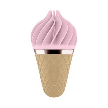 Кліторальний вібратор-морозиво Satisfyer Lay-On Sweet Treat Pink/Brown з 10 режимами, водонепроникний SO3552 фото