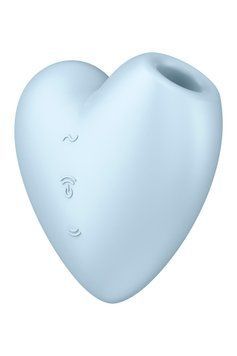 Вакуумний стимулятор-серце з вібрацією Satisfyer Cutie Heart Blue для інтимного використання SO6287 фото