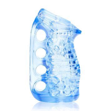 Мастурбатор Fleshlight Fleshskins Grip Blue Ice для надійної фіксації в руці, для пар і стимуляції мінета F16623 фото