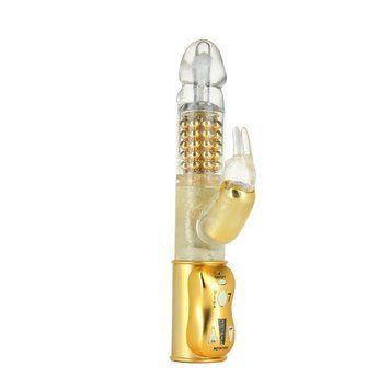 Вибратор-кролик Dorcel Orgasmic Rabbit Gold с массажными бусинами для стимуляции клитора MD1090 фото