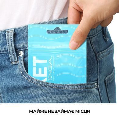 Мастурбатор Tenga Pocket Wave Line для кишенькового використання з лубрикантом у комплекті SO5594 фото