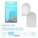 Мастурбатор Tenga Pocket Wave Line для кишенькового використання з лубрикантом у комплекті SO5594 фото 3